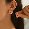 Stainless Steel Enamel Woven Stud Earrings DE9374-1-2