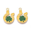 Saint Patrick's Day Alloy Enamel Pendants ENAM-T024-47A-G-1