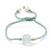 Natural Aquamarine Bracelets BJEW-E098-02G-1