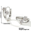 Chic Fashionable Flower Hip-hop Brass Hoop Earrings PS1266-2-1