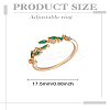 1Pc Brass Micro Pave Cubic Zirconia Cuff Rings for Women RJEW-LP0002-23E-2
