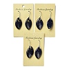 Natural Lapis Lazuli Horse Eye Dangle Earrings EJEW-I315-01P-03-3