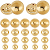 40Pcs 3-Hole Brass Buttons BUTT-CY0001-18A-1