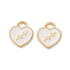 (Defective Closeout Sale: Enamel Yellowing) Golden Alloy Enamel Charms ENAM-XCP0001-47B-1
