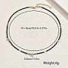 Vintage European-style Faceted Round Glass Beaded Necklaces for Women XV6526-1-3