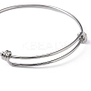 Tarnish Resistant Adjustable 316 Surgical Stainless Steel Expandable Bangle Making LS-MAK-M188-02-3