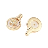 Brass Micro Pave Clear Cubic Zirconia Pendants KK-Z059-11G-2