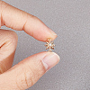 20Pcs Brass Pave Clear Cubic Zirconia Connector Charms KK-GO0001-67-5
