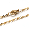 Ion Plating(IP) 304 Stainless Steel Cable Chain Necklace for Men Women STAS-L164A-01G-B-1