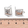 Brass Micro Pave Cubic Zirconia Stud Earring Findings KK-E107-12P-3