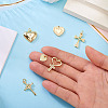 6Pcs 6 Styles Brass Micro Pave Cubic Zirconia Pendants KK-TA0002-36-5