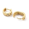Square Pattern Rack Plating Brass Clear Cubic Zirconia Hoop Earrings for Women EJEW-G409-02G-2