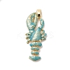 Brass Enamel Pendants KK-A277-03G-03-1