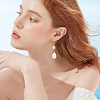 26Pcs 26 Styles Natural Shell Teardrop Charms with Golden Tone Metal Letter Slices SHEL-SC0001-93-6