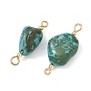 Natural Magnesite Connector Charms PALLOY-JF05937-01-2