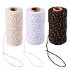 3Rolls 3 Colors Two Tone Cotton String Threads OCOR-TA0002-94-2