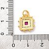 Brass Micro Pave Cubic Zirconia Charms KK-U033-02M-4