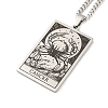 Non-Tarnish 304 Stainless Steel Tarot Pendant Necklaces NJEW-A026-01P-04-2