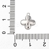 Brass Pave Clear Cubic Zirconia Charms LS-KK-V016-20P-3