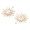 Rack Plating Brass Shell Pendants KK-A183-54G-2