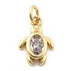Brass Micro Pave Cubic Zirconia Pendants KK-Q029-02C-G-1