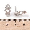 925 Sterling Silver Micro Pave Cubic Zirconia Earring Settings Findings STER-B003-16P-4