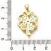 Brass Micro Pave Cubic Zirconia Pendants KK-G519-14G-02-3