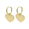 Brass Heart Hoop Earrings EJEW-L261-022G-5