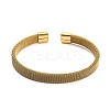 304 Stainless Steel Wire Mesh Cuff Bangles for Women LS-BJEW-D022-01C-G-1