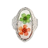 Brass Adjustable Rings for Women RJEW-G265-10P-D06-2