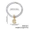 Fashionable Brass Micro Pave Clear Cubic Zirconia Charm Bracelets AF9298-3-1