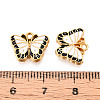 304 Stainless Steel and Enamel Glitter Powder Pendants STAS-T064-85G-02-3