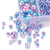 497Pcs 5 Style Rainbow ABS Plastic Imitation Pearl Beads OACR-YW0001-07C-6