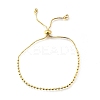 Brass Round Beads Slider Bracelets for Women BJEW-D317-13B-G-4