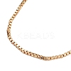 1mm Rack Plating Brass Box Chain Adjustable Slider Necklaces for Women Men MAK-L044-56KCG-2