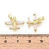 Brass Micro Pave Cubic Zirconia Pendants KK-T073-51G-3