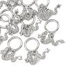 SHEGRACE Dragon Brass Micro Pave Clear Cubic Zirconia Toggle Clasps XGRQ58413-788P-1