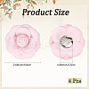 4Pcs Cloth Art Camelia Brooch Pins JEWB-CN0001-03E-2