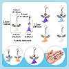 16Pcs 4 Colors Angel Glass Acrylic Pendants HJEW-FS00015-4