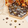 450Pcs 9 Styles  Tibetan Style Alloy Flower Bead Caps TIBE-GO0001-01-4