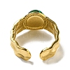 Ion Plating(IP) 304 Stainless Steel Open Cuff Rings RJEW-C079-18G-01-3