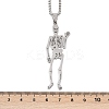 201 Stainless Steel Skeleton Pendant Necklaces NJEW-K283-08P-3