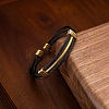 Braided 304 Stainless Steel Cuff Bangles for Men Women FS-WGA6616-02-2