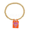 Bohemian Glass Seed Bead Charm Bracelets IW8477-5-1