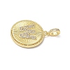 Brass Micro Pave Clear Cubic Zirconia Pendants KK-L253-17G-W-2
