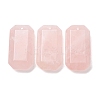 Natural Rose Quartz Pendants G-H325-03-02-1