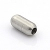 304 Stainless Steel Matte Surface Magnetic Clasps with Glue-in Ends STAS-O042-C-24-3