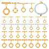   32 sets 4 style Tibetan Style Alloy Ring Toggle Clasps FIND-PH0008-33-1