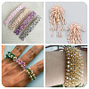 4 Strands 4 Colors AB Color Plated Opaque Glass Beads Strands GLAA-TADJ0001-20B-7
