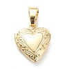 Brass Locket Pendants X-KK-P199-15G-2